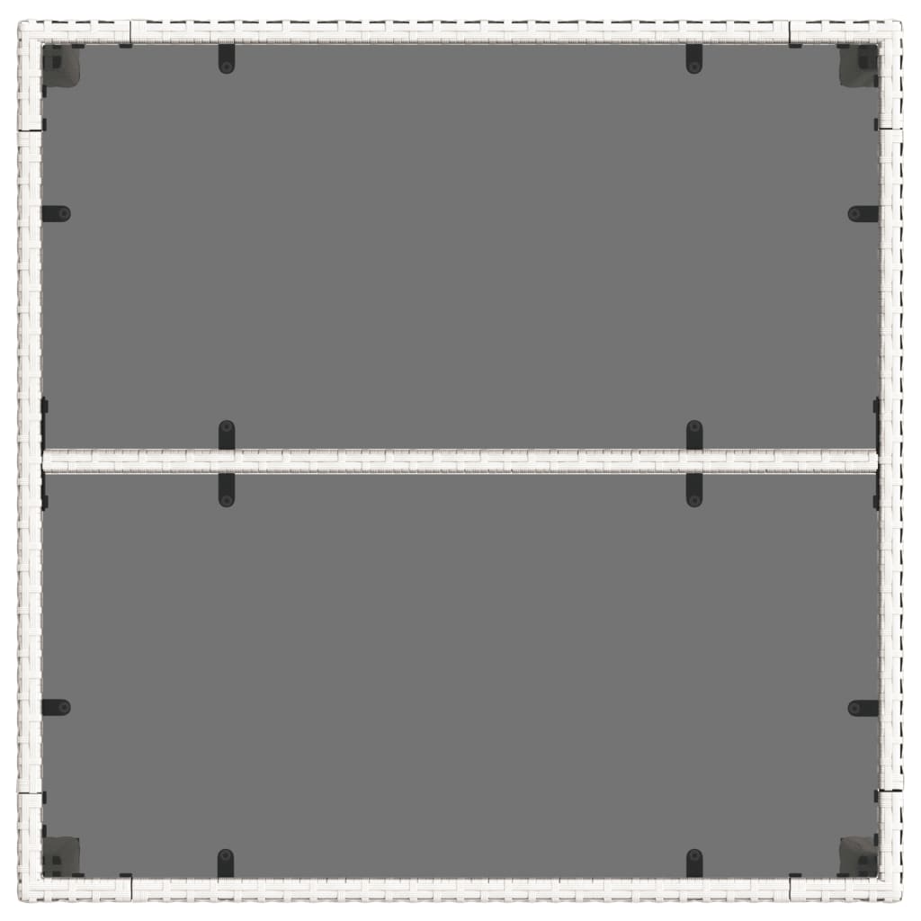 Tuintafel Met Glazen Blad 90X90X75 Cm Poly Rattan