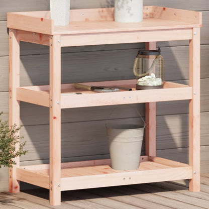Oppottafel Met Schappen Geïmpregneerd Hout