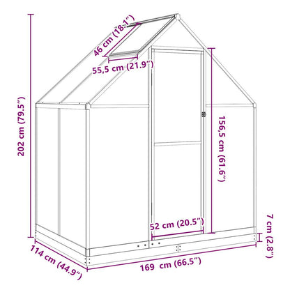 Tuinkas Met Basisframe Aluminium Kleur