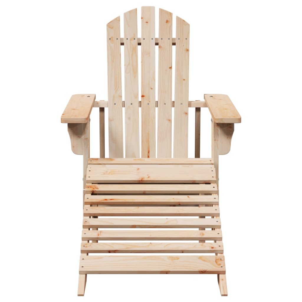 Stoel Adirondack Met Voetenbank Massief Vurenhout