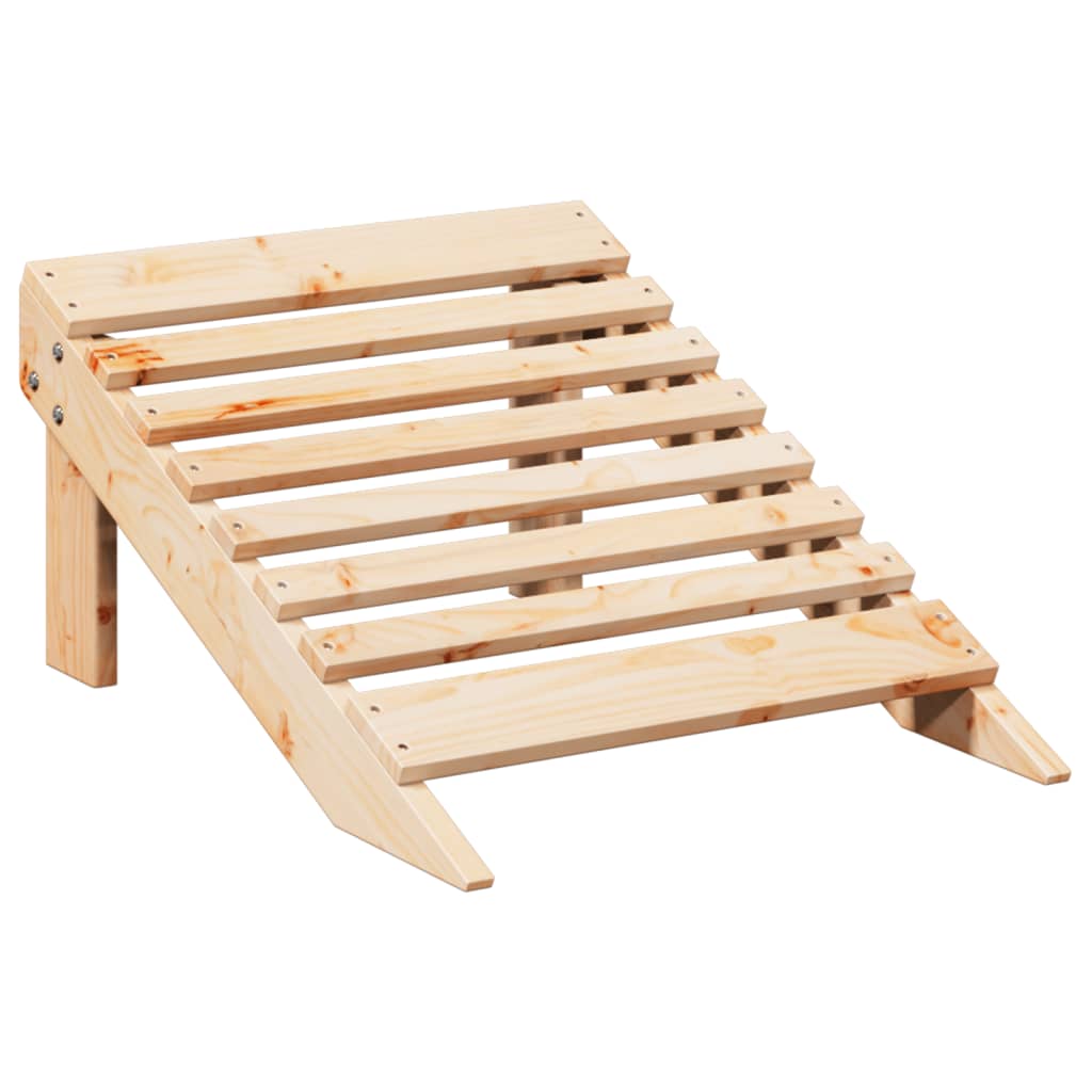 Stoel Adirondack Met Voetenbank Massief Vurenhout