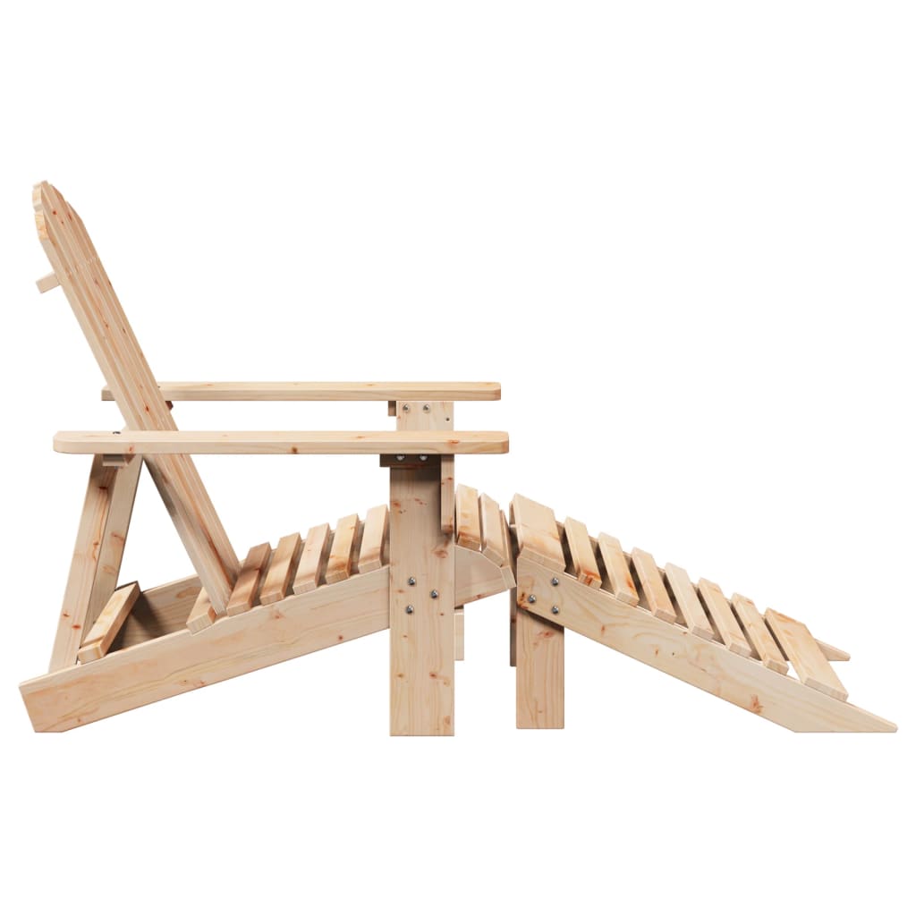 Stoel Adirondack Met Voetenbank Massief Vurenhout