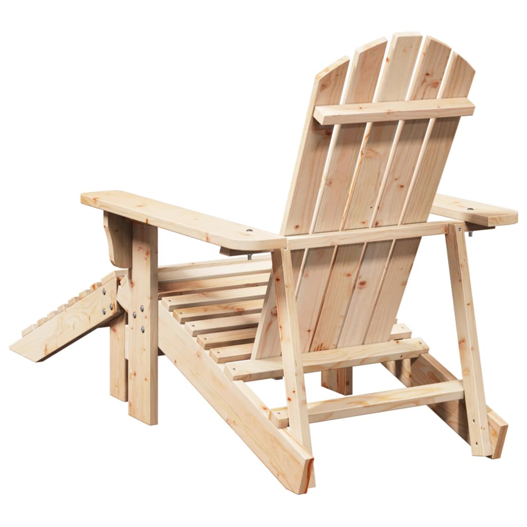 Stoel Adirondack Met Voetenbank Massief Vurenhout