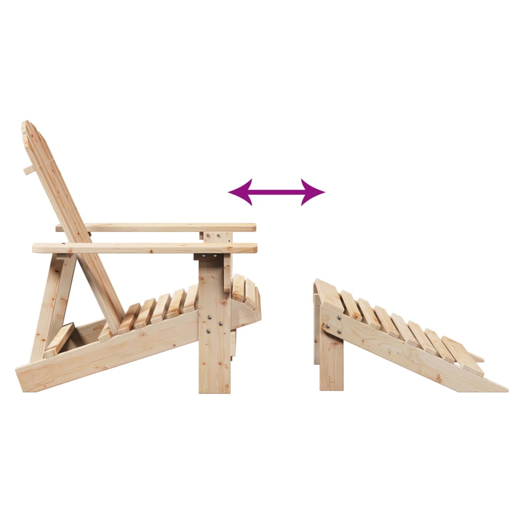 Stoel Adirondack Met Voetenbank Massief Vurenhout