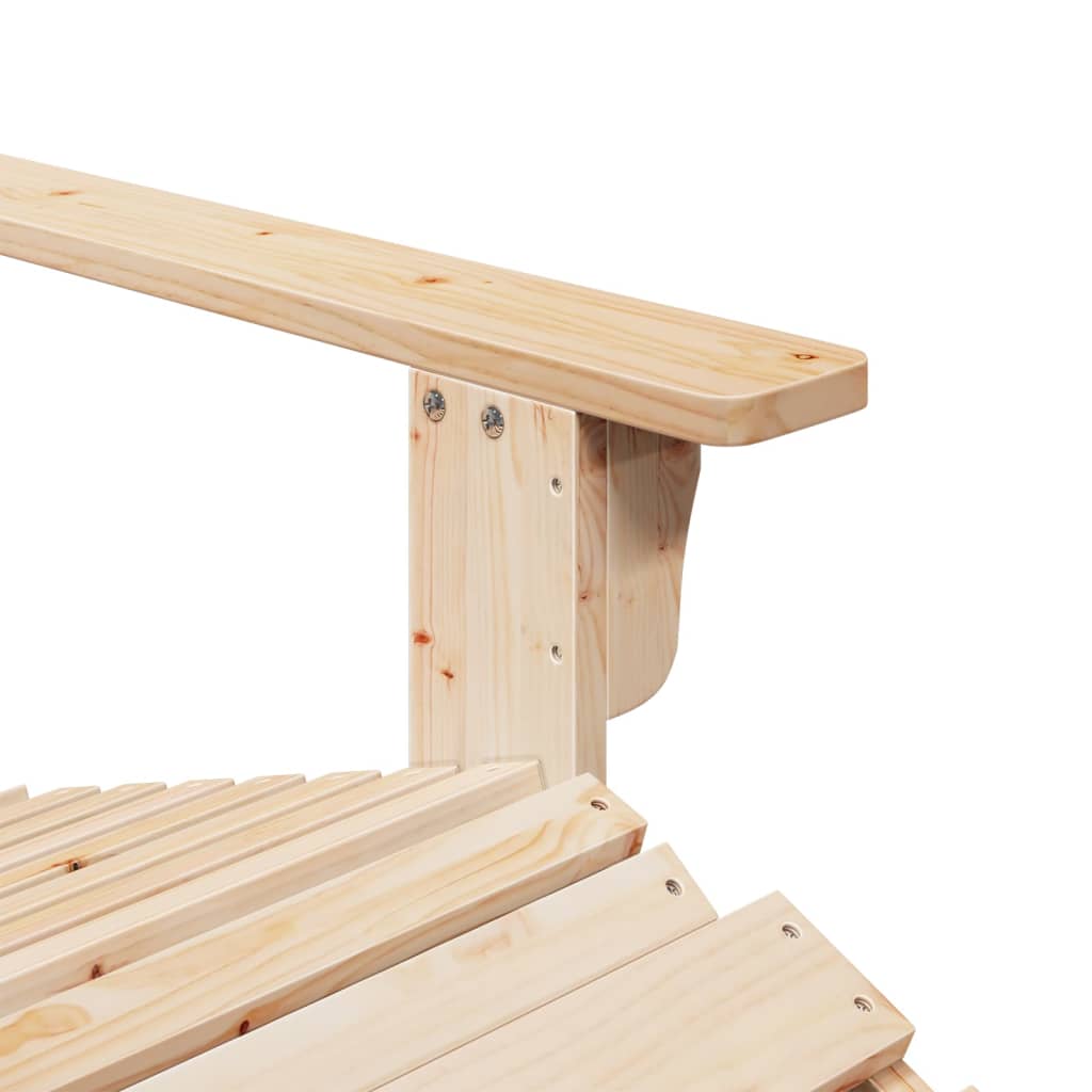 Stoel Adirondack Met Voetenbank Massief Vurenhout