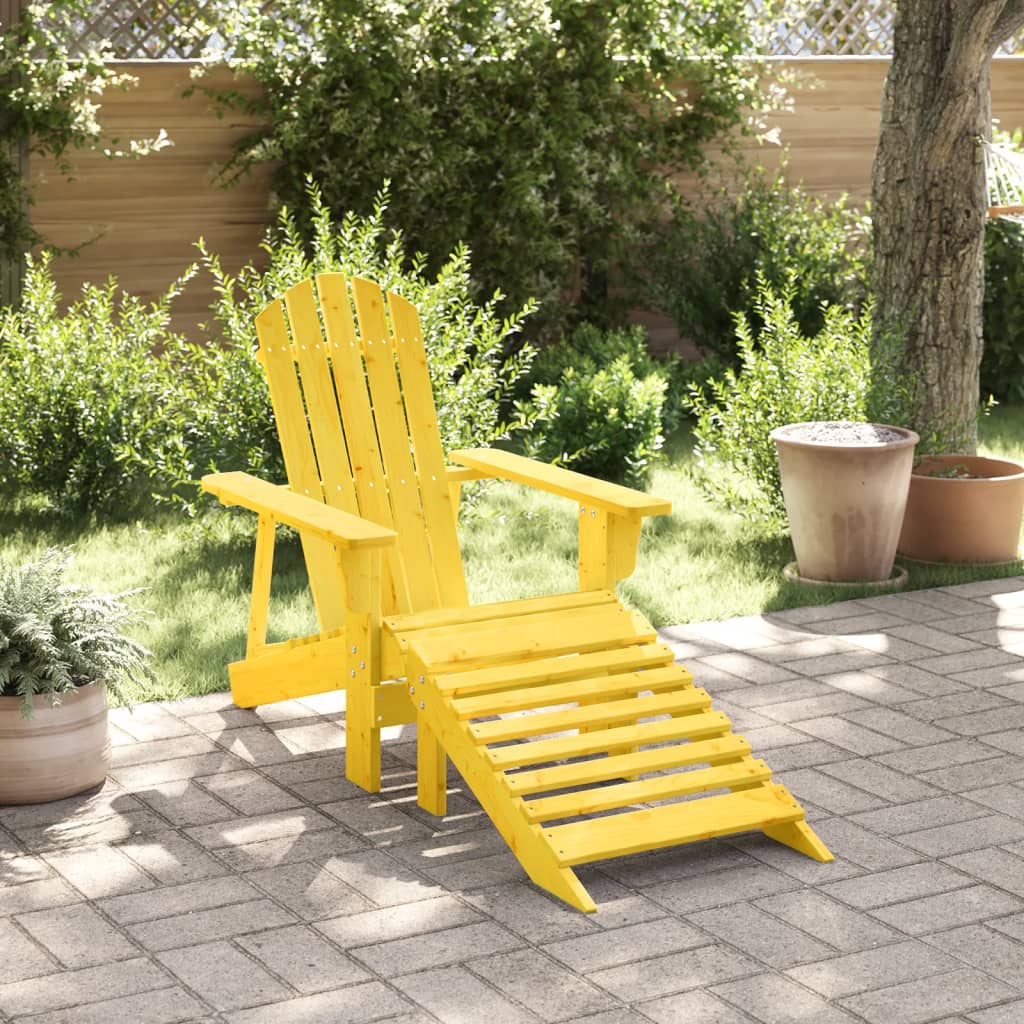 Stoel Adirondack Met Voetenbank Massief Vurenhout