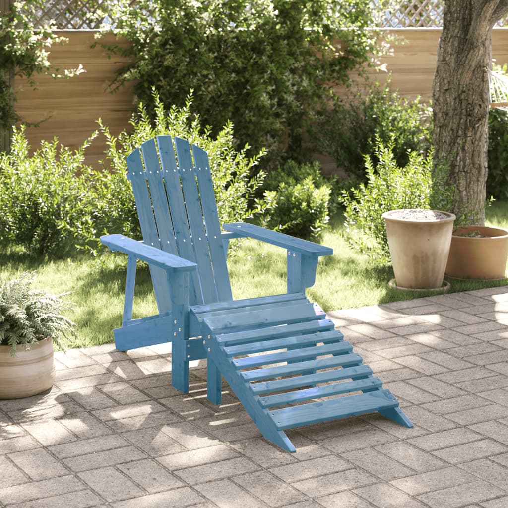 Stoel Adirondack Met Voetenbank Massief Vurenhout
