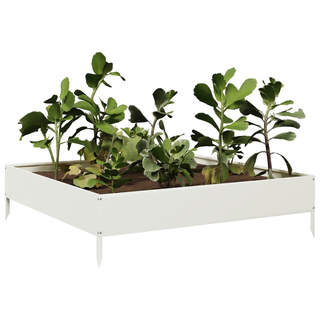 Plantenbak Verhoogd Wit Staal/Wit