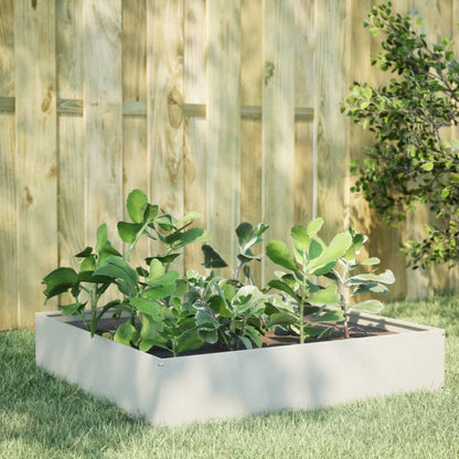 Plantenbak Verhoogd Wit Staal/Wit