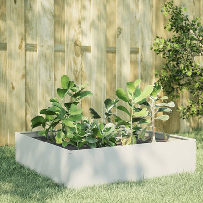 Plantenbak Verhoogd Wit Staal/Wit