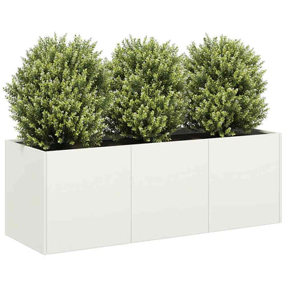 Plantenbak 40X40X40 Cm Koudgewalst Staal Wit Staal/Wit