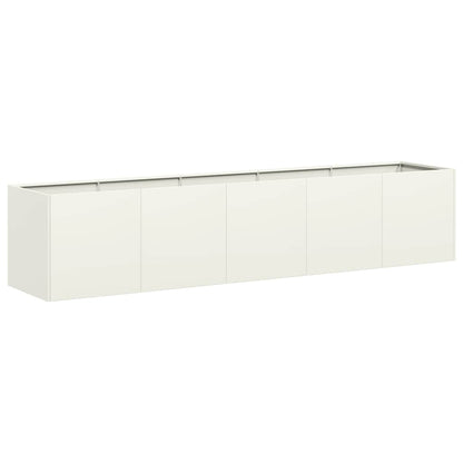 Plantenbak 40X40X40 Cm Koudgewalst Staal Wit Staal/Wit