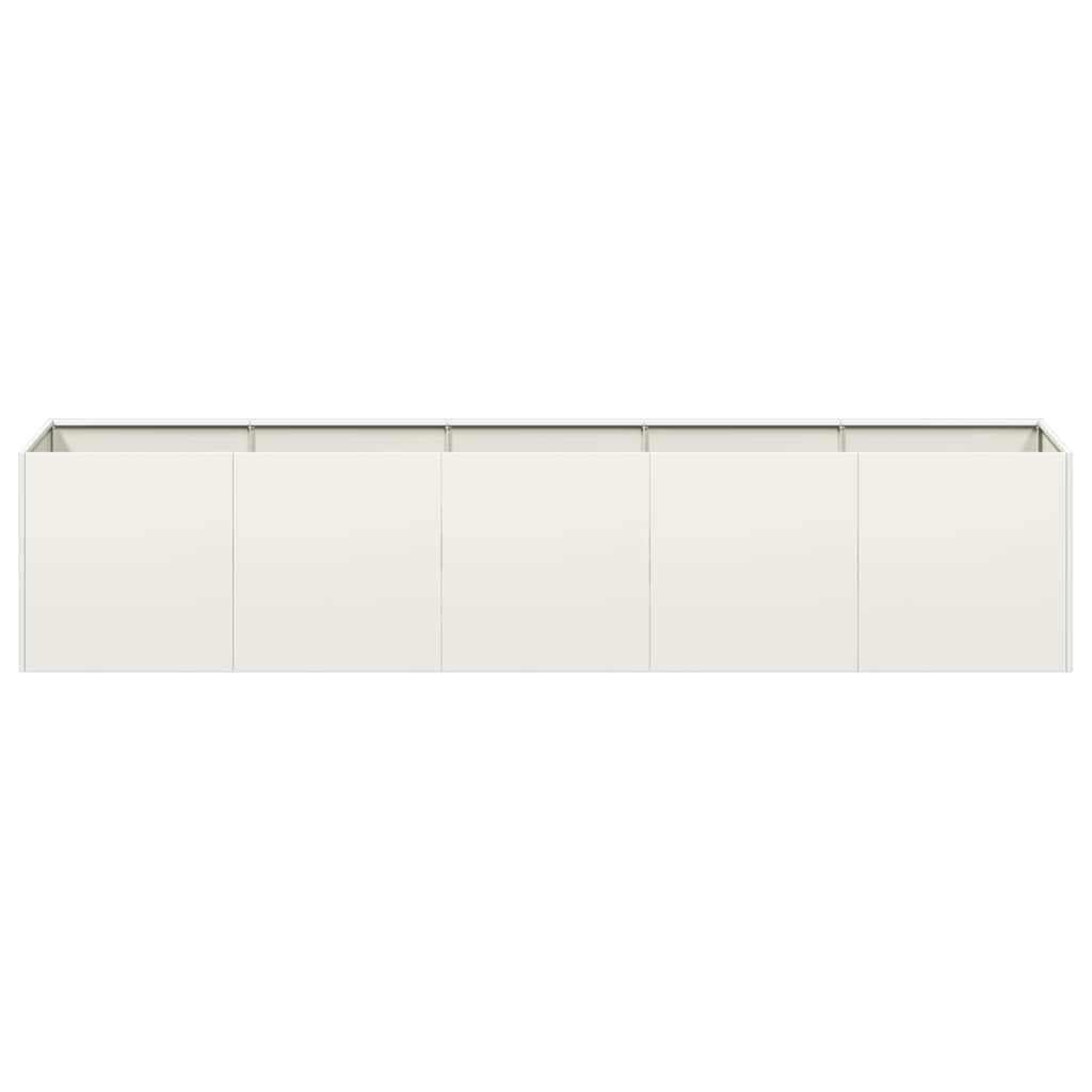Plantenbak 40X40X40 Cm Koudgewalst Staal Wit Staal/Wit