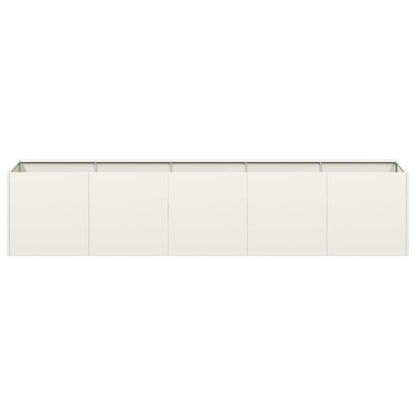 Plantenbak 40X40X40 Cm Koudgewalst Staal Wit Staal/Wit