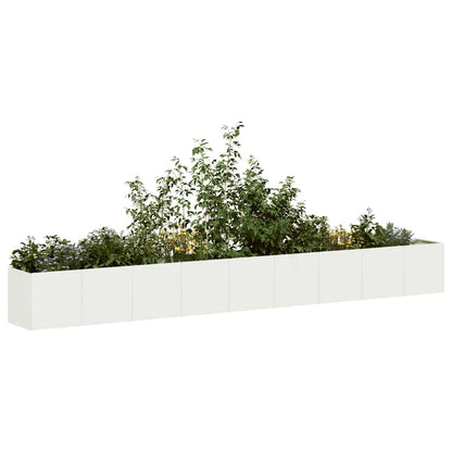 Plantenbak 40X40X40 Cm Koudgewalst Staal Wit Staal/Wit