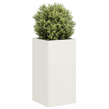 Plantenbak 40X40X40 Cm Koudgewalst Staal Wit Staal/Wit