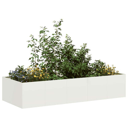 Plantenbak 40X40X40 Cm Koudgewalst Staal Wit Staal/Wit